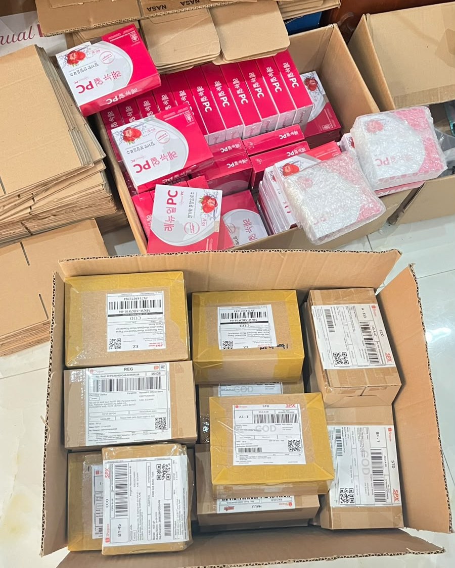 Paket Renual Pure Collagen siap dikirim